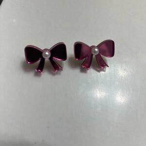 Pretty Pink Bow Studs